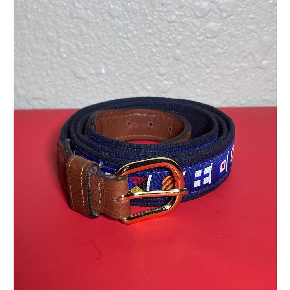 Blue Nautical Flags Cotton Belt size 46
